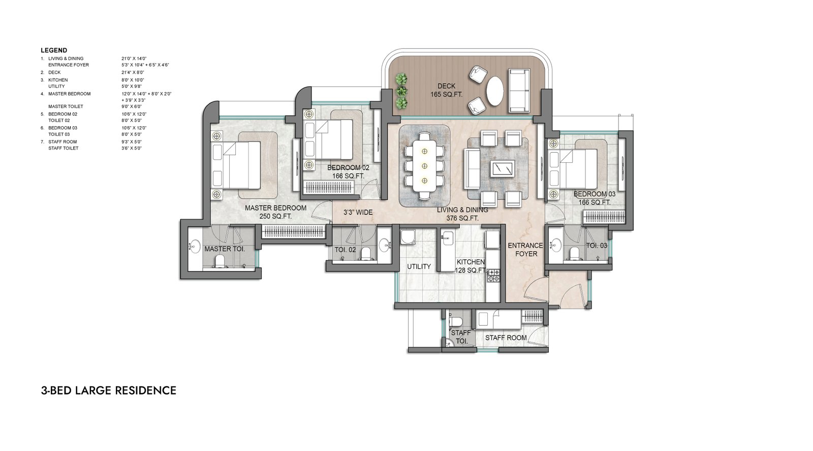 1 BHK Floor Plan
